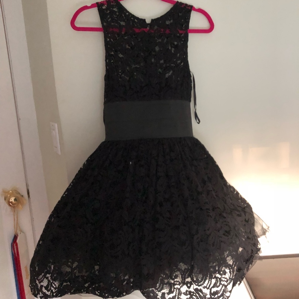 Black Ruffle Mini Dress